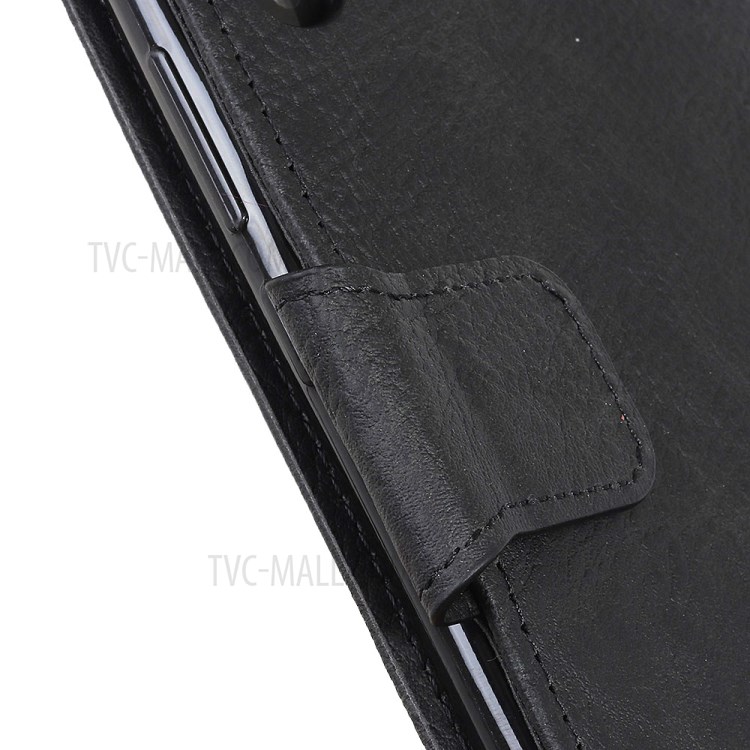 Litchi Skin with Wallet Leather Stand Case for Huawei Y8p/Enjoy 10s - Black-7