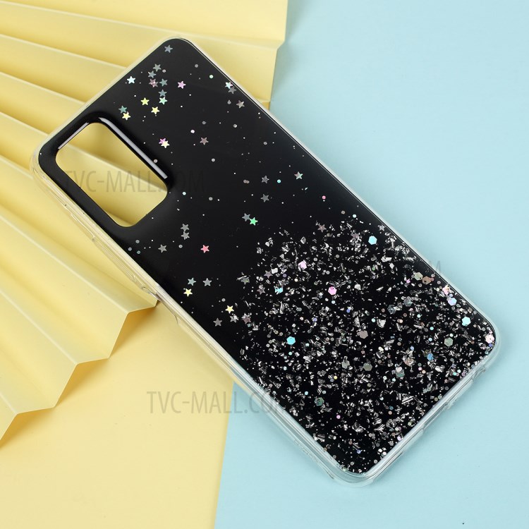 Glitter Sequins Inlaid Style TPU Stylish Case for Huawei Honor 30S - Black-3