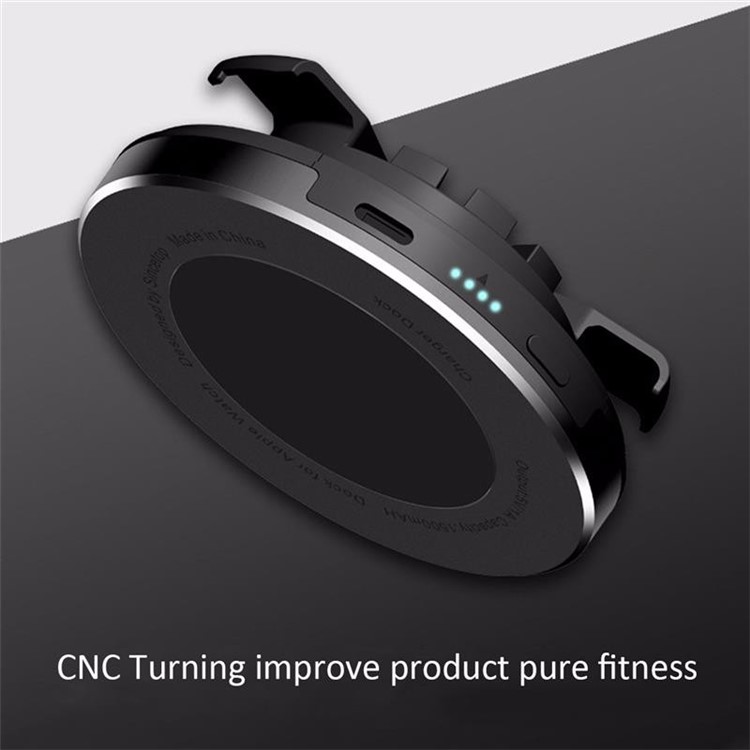 3 in 1 Aluminium Alloy Charging Dock + Power Bank + Storage Case for Apple Watch - Black-6