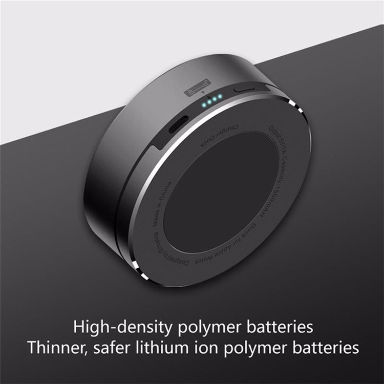 3 in 1 Aluminium Alloy Charging Dock + Power Bank + Storage Case for Apple Watch - Black-7