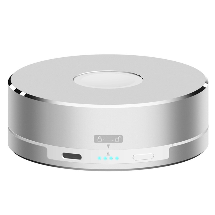 3 in 1 Aluminium Alloy Charging Dock + Power Bank + Storage Case for Apple Watch - Silver Color-2