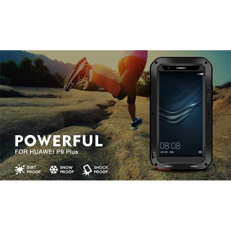 LOVE MEI for Huawei P9 Plus Powerful Shockproof Dropproof Dustproof Protection Case - Black-12