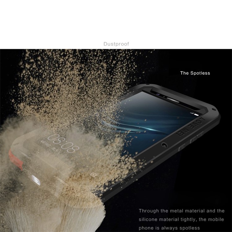 LOVE MEI for Huawei P9 Plus Powerful Shockproof Dropproof Dustproof Protection Case - Black-4
