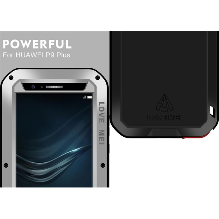 LOVE MEI for Huawei P9 Plus Powerful Shockproof Dropproof Dustproof Protection Case - Black-8