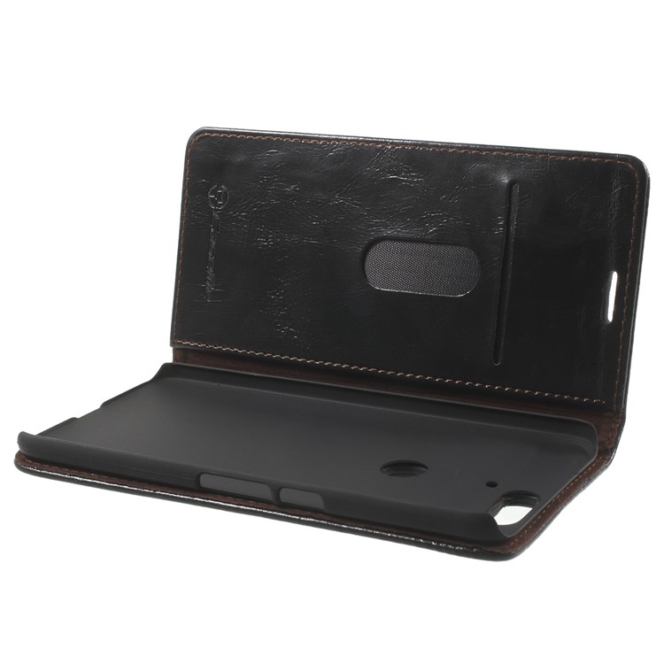 CASEME Oil Wax Flip Wallet Leather Stand Case for Huawei Nexus 6P - Black-6
