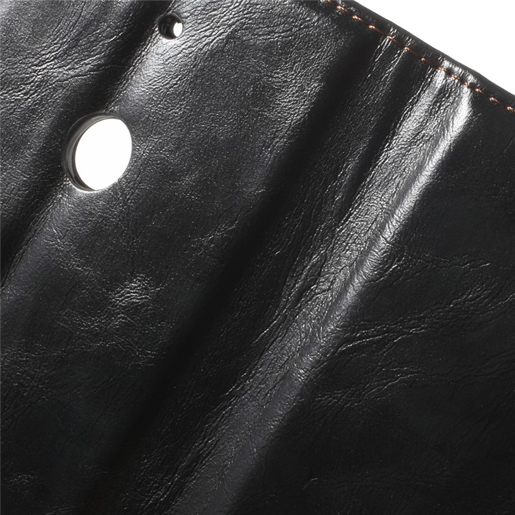 CASEME Oil Wax Flip Wallet Leather Stand Case for Huawei Nexus 6P - Black-8