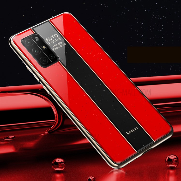 Luxurious Phone Case for Huawei Honor 30S PC + TPU Phone Shell - Red-1