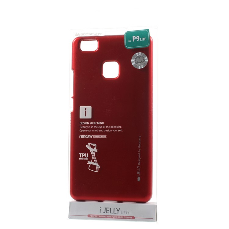 MERCURY GOOSPERY i JELLY Metallic TPU Cover Case for Huawei P9 Lite - Red-7