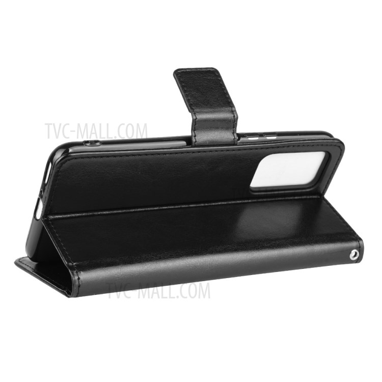 Crazy Horse Texture Soft Leather Case with Strap for Honor X10 5G - Black-6