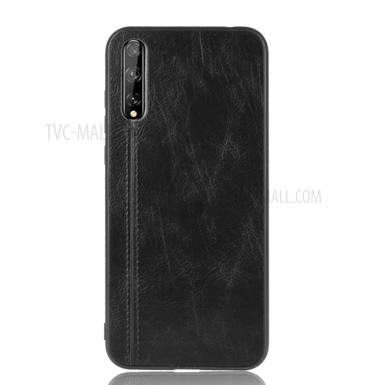 PU Leather Coated PC + TPU Mobile Phone Shell for Huawei Y8p/Enjoy 10s - Black-3