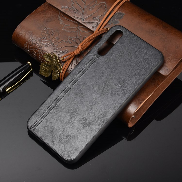 PU Leather Coated PC + TPU Mobile Phone Shell for Huawei Y8p/Enjoy 10s - Black-7