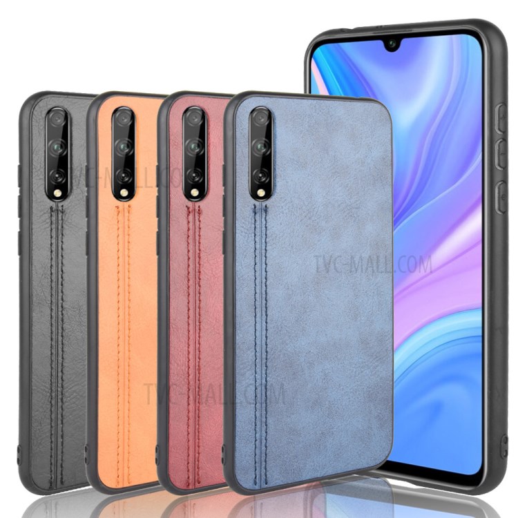 PU Leather Coated PC + TPU Mobile Phone Shell for Huawei Y8p/Enjoy 10s - Black-8