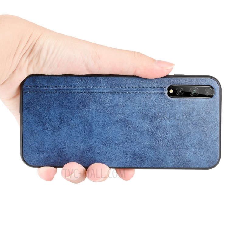 PU Leather Coated PC + TPU Mobile Phone Shell for Huawei Y8p/Enjoy 10s - Blue-2
