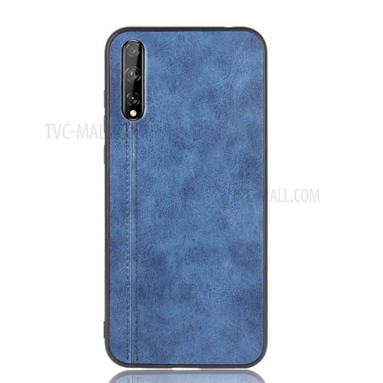 PU Leather Coated PC + TPU Mobile Phone Shell for Huawei Y8p/Enjoy 10s - Blue-5