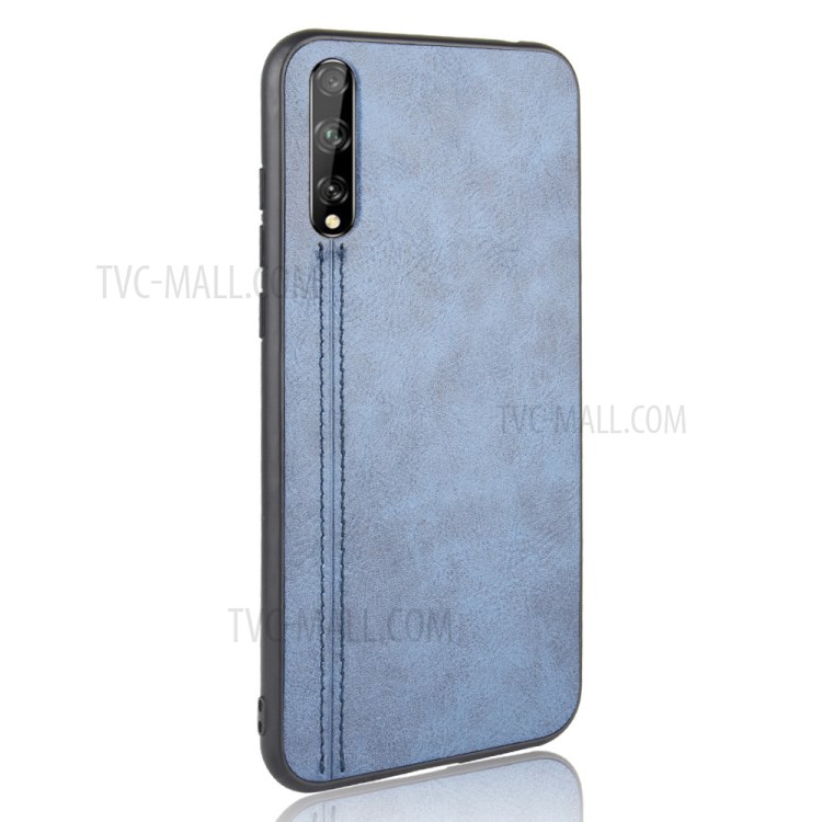 PU Leather Coated PC + TPU Mobile Phone Shell for Huawei Y8p/Enjoy 10s - Blue-6