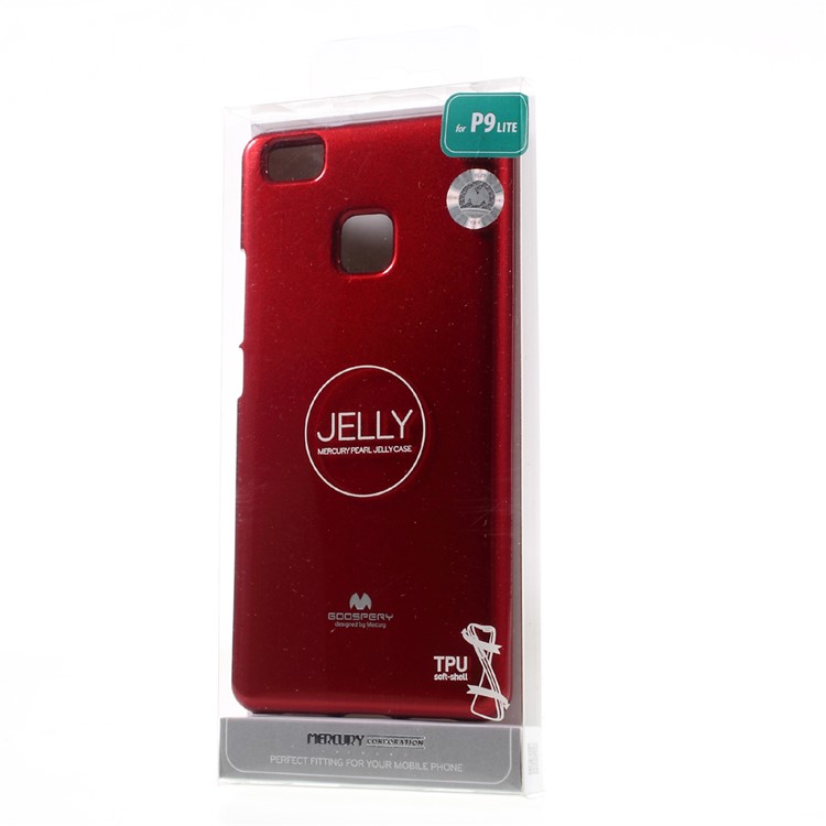 MERCURY GOOSPERY Glitter Powder TPU Gel Cover for Huawei P9 Lite / G9 Lite - Red-6