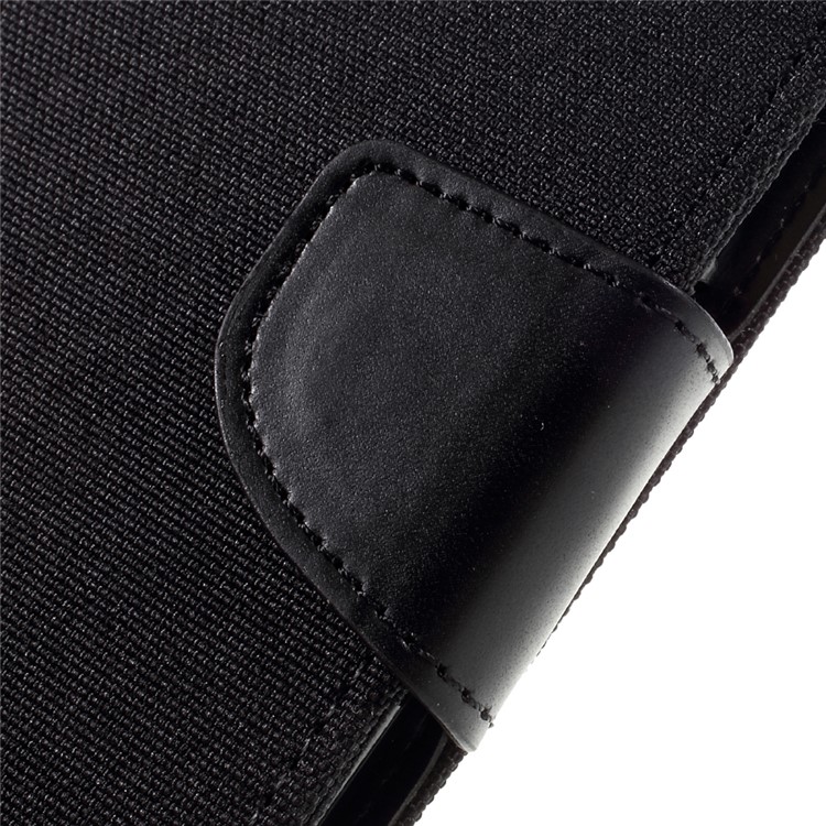 MERCURY GOOSPERY Canvas Wallet Stand Leather Case for Huawei P9 - Black-9