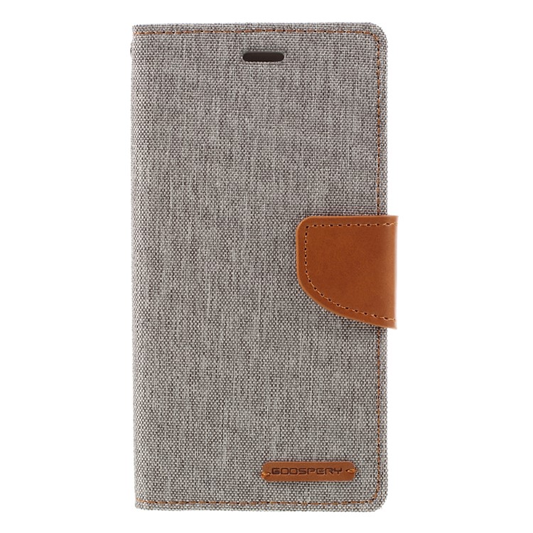MERCURY GOOSPERY Canvas Wallet Stand Leather Cover for Huawei P9 - Grey-3