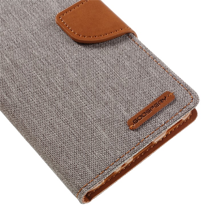 MERCURY GOOSPERY Canvas Wallet Stand Leather Cover for Huawei P9 - Grey-7
