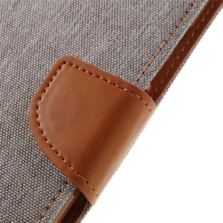 MERCURY GOOSPERY Canvas Wallet Stand Leather Cover for Huawei P9 - Grey-9