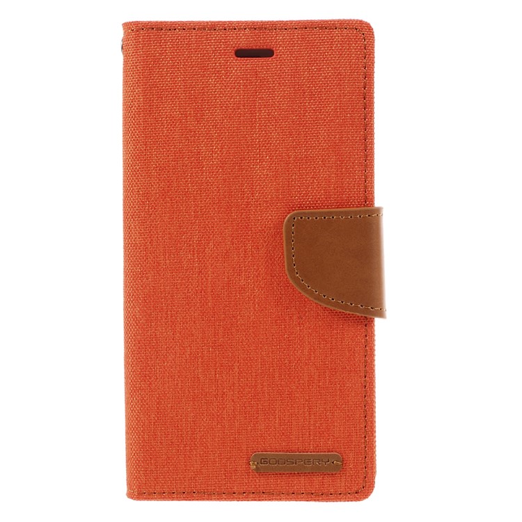 MERCURY GOOSPERY Canvas Wallet Leather Phone Case for Huawei P9 - Orange-3