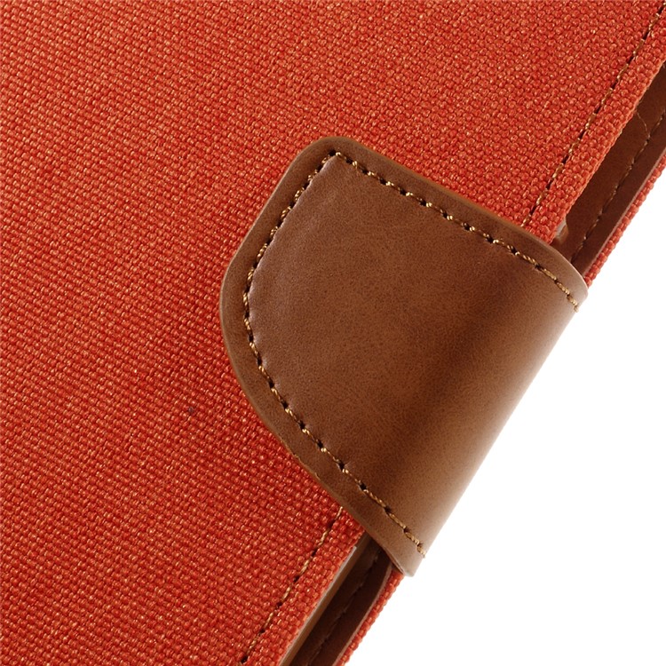 MERCURY GOOSPERY Canvas Wallet Leather Phone Case for Huawei P9 - Orange-9