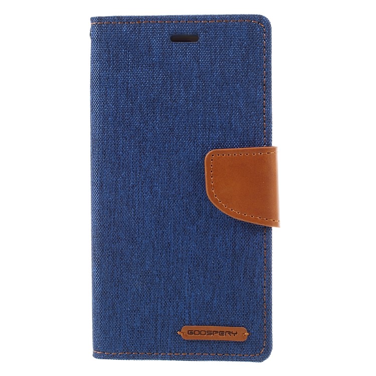MERCURY GOOSPERY Canvas Wallet Protective Leather Case for Huawei P9 - Baby Blue-3