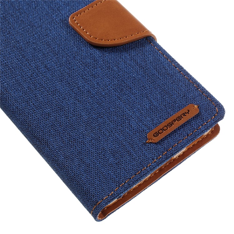 MERCURY GOOSPERY Canvas Wallet Protective Leather Case for Huawei P9 - Baby Blue-7