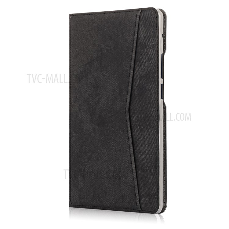 Stand PU Leather Tablet Case Cover with Pocket for Huawei MatePad T8 - Black-4