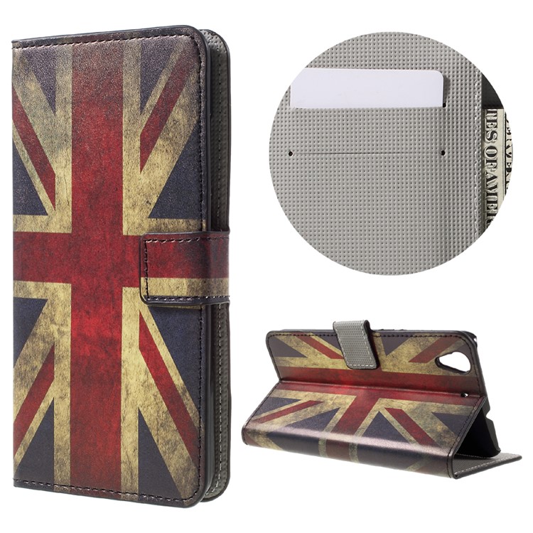 Colorful Pattern Flip Leather Wallet Shell for Huawei Honor 5A - Retro British Flag-1
