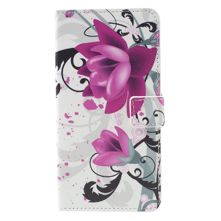 Colorful Pattern Flip Leather Wallet Stand Case for Huawei Honor 5A - Fresh Flower-3