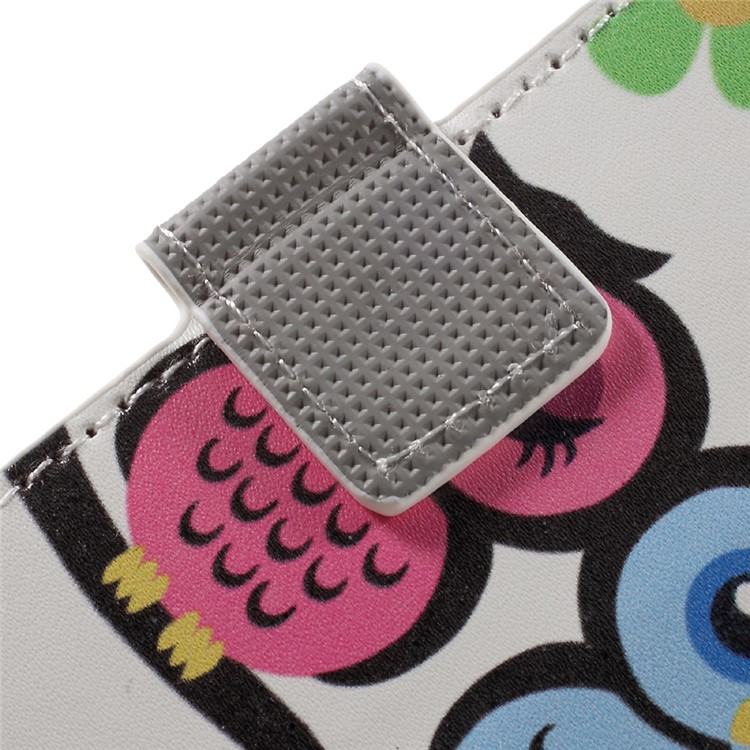 Colorful Pattern Flip Leather Wallet Phone Case for Huawei Honor 5A - Owl Couple-11