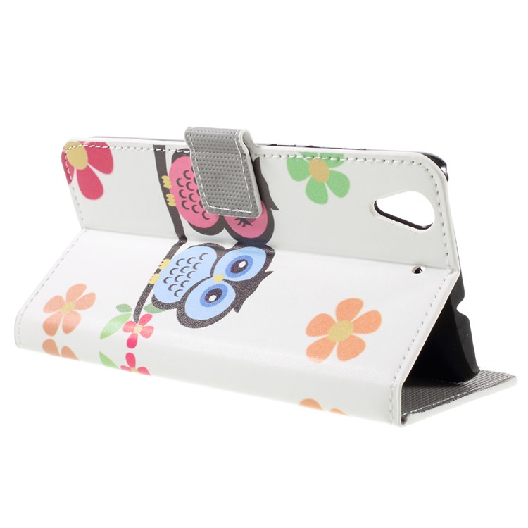 Colorful Pattern Flip Leather Wallet Phone Case for Huawei Honor 5A - Owl Couple-5