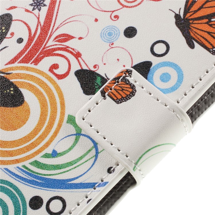 Colorful Pattern Flip Leather Wallet Protector Cover for Huawei Honor 5A - Flying Butterfly-10