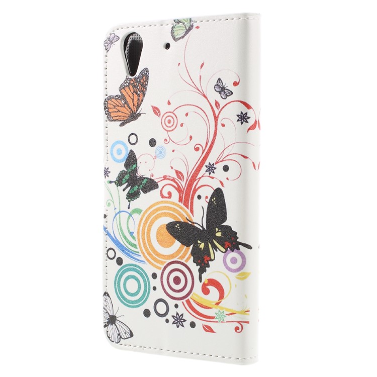 Colorful Pattern Flip Leather Wallet Protector Cover for Huawei Honor 5A - Flying Butterfly-2