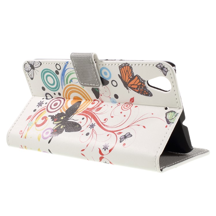 Colorful Pattern Flip Leather Wallet Protector Cover for Huawei Honor 5A - Flying Butterfly-5