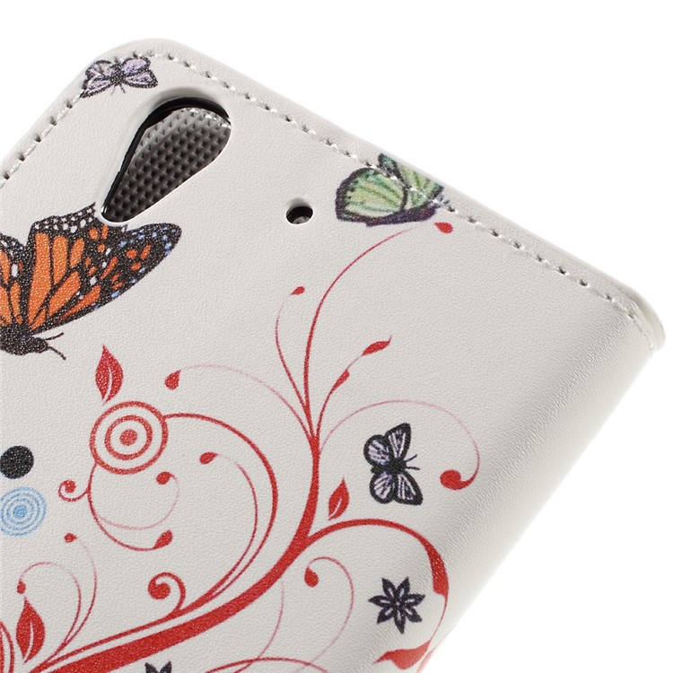 Colorful Pattern Flip Leather Wallet Protector Cover for Huawei Honor 5A - Flying Butterfly-9