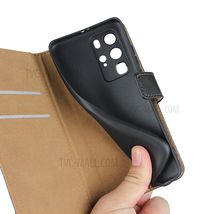 Genuine Leather Stand Wallet Mobile Phone Cover for Huawei P40 Pro-11