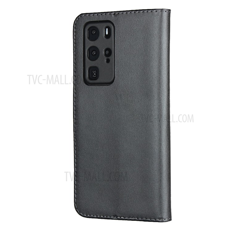 Genuine Leather Stand Wallet Mobile Phone Cover for Huawei P40 Pro-3