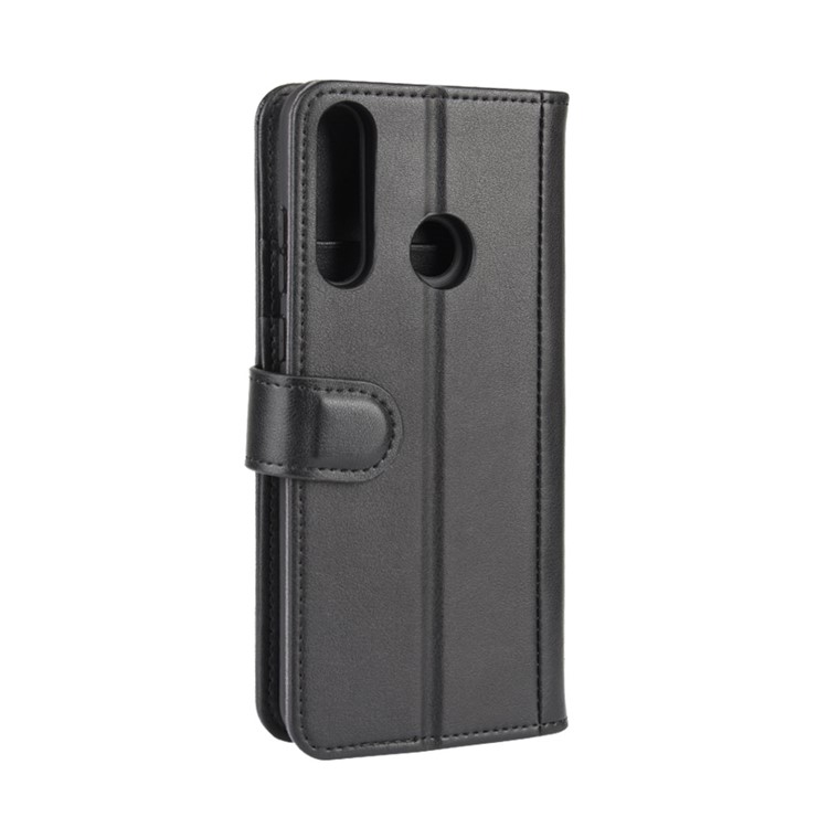 Split Leather Protection Case for Huawei Y6p Wallet Stand Cover - Black-8