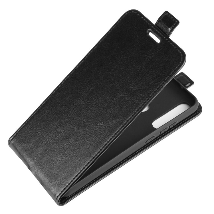 Crazy Horse Skin Vertical Leather Case with Card Slot for Huawei Y6p - Black-4