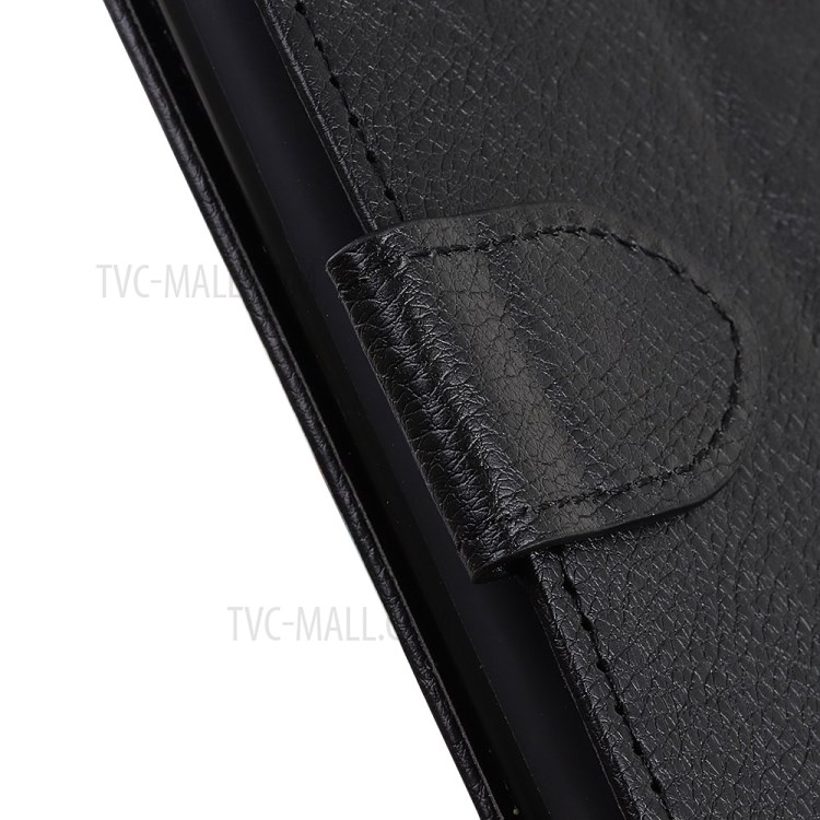 Litchi Texture Wallet Stand Leather Phone Case for Honor 9X Lite - Black-4