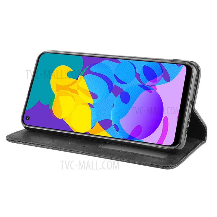 Magnetic Retro Leather with Wallet Back Shell for Honor Play 4T - Black-6