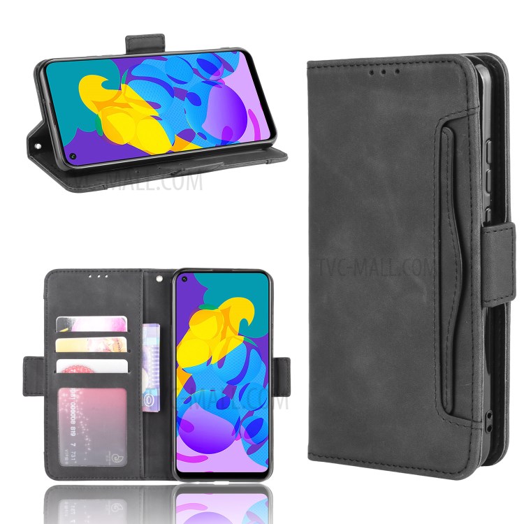 Magnetic PU Leather Cool Shell with Multiple Card Slots for Honor Play 4T - Black-1