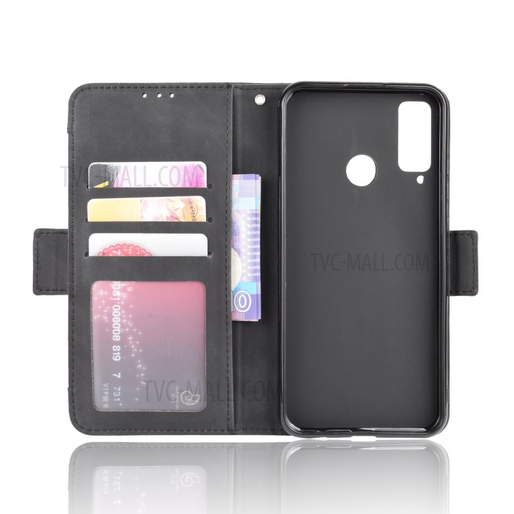 Magnetic PU Leather Cool Shell with Multiple Card Slots for Honor Play 4T - Black-4