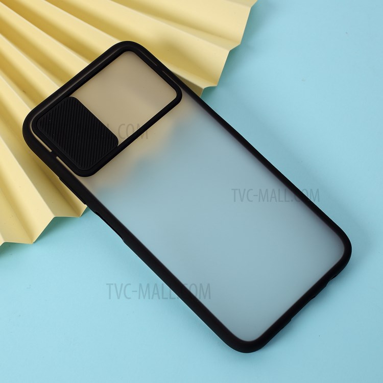 Matte PC + TPU Mobile Case with Slide Camera Cover for Huawei P40 lite E/nova 6 SE/Nova 7i - Black-3