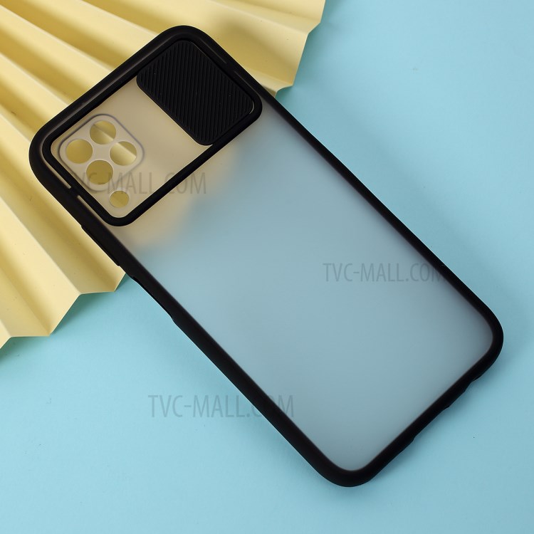 Matte PC + TPU Mobile Case with Slide Camera Cover for Huawei P40 lite E/nova 6 SE/Nova 7i - Black-4
