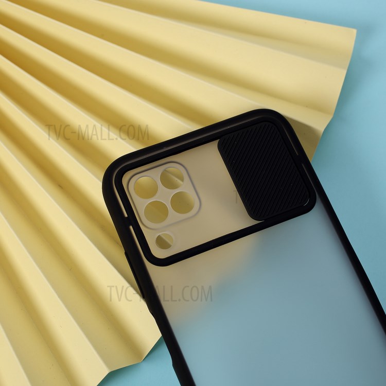 Matte PC + TPU Mobile Case with Slide Camera Cover for Huawei P40 lite E/nova 6 SE/Nova 7i - Black-5