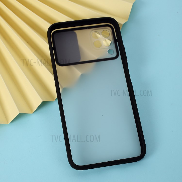Matte PC + TPU Mobile Case with Slide Camera Cover for Huawei P40 lite E/nova 6 SE/Nova 7i - Black-7