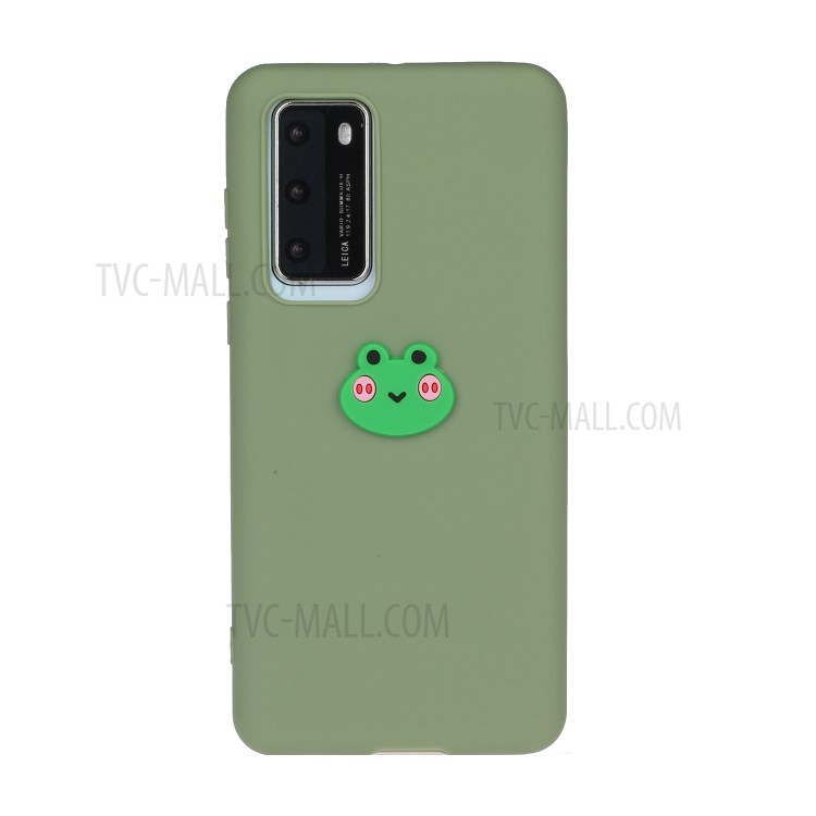 Animal Logo Decor TPU Cover Phone Case for Huawei P40 - Frog-1